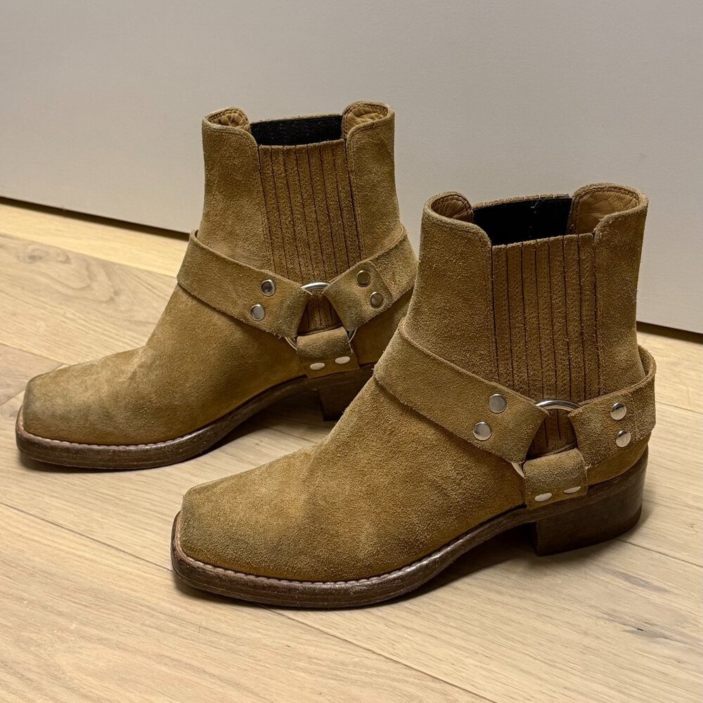 Re/done Cavalry Boot Caramel Suede